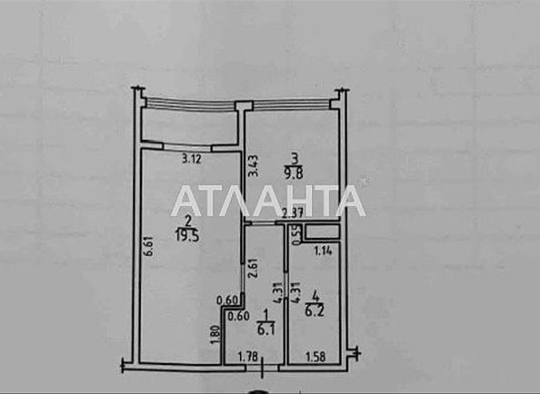 1-room apartment apartment by the address st. Zhemchuzhnaya (area 44,7 m²) - Atlanta.ua - photo 4