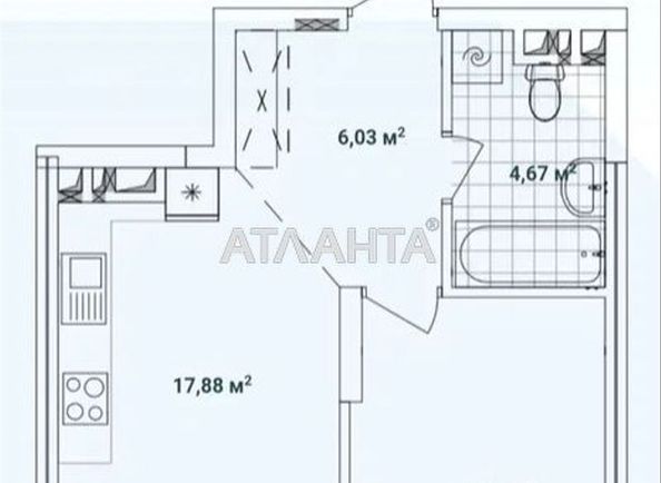 1-room apartment apartment by the address st. Vsevoloda Zmienka (area 42 m²) - Atlanta.ua