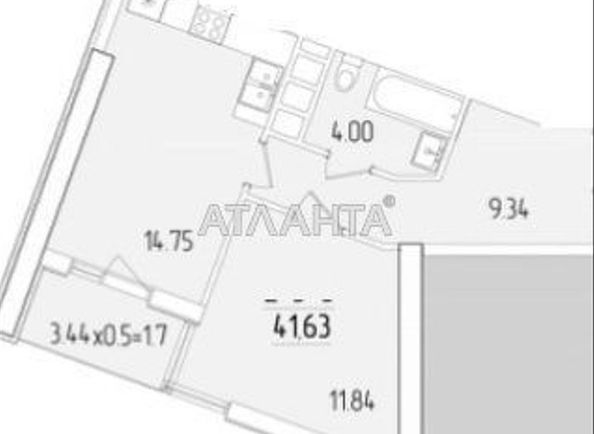 1-кімнатна квартира за адресою вул. Краснова (площа 41,6 м²) - Atlanta.ua - фото 2