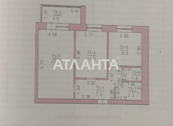 2-комнатная квартира по адресу ул. Кудряшова (площадь 53 м²) - Atlanta.ua - фото 10