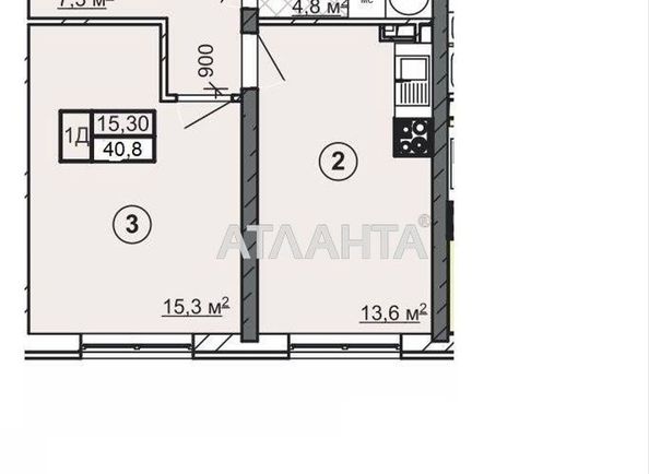 1-комнатная квартира по адресу ул. Пестеля (площадь 43 м²) - Atlanta.ua - фото 22