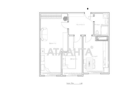 2-кімнатна квартира за адресою вул. Перлинна (площа 56,3 м²) - Atlanta.ua - фото 11