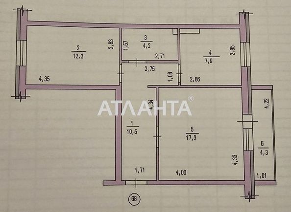 2-кімнатна квартира за адресою вул. Райдужний м-н (площа 56,5 м²) - Atlanta.ua - фото 9