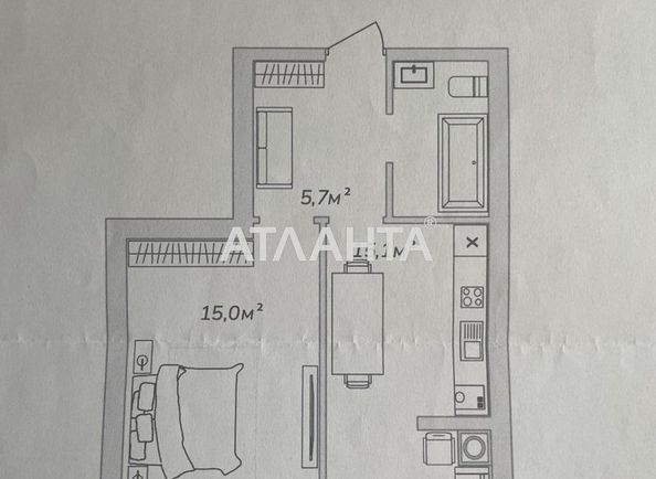 1-кімнатна квартира за адресою вул. Будівельна (площа 40 м²) - Atlanta.ua - фото 13