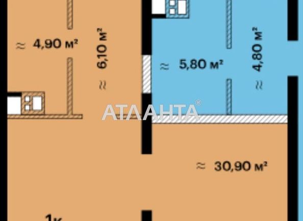 1-room apartment apartment by the address st. Literaturnaya (area 41 m²) - Atlanta.ua - photo 12