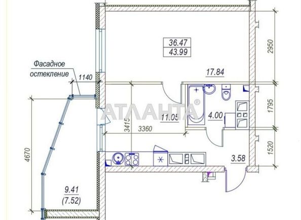 1-room apartment apartment by the address st. Srednefontanskaya (area 44 m²) - Atlanta.ua - photo 15
