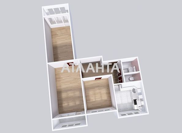 3-rooms apartment apartment by the address st. Nauchnaya ul (area 64,6 m²) - Atlanta.ua - photo 12