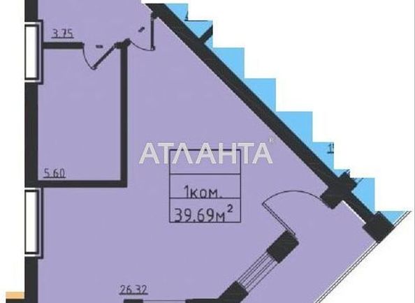 1-комнатная квартира по адресу ул. Дача Ковалевского (площадь 40 м²) - Atlanta.ua - фото 3