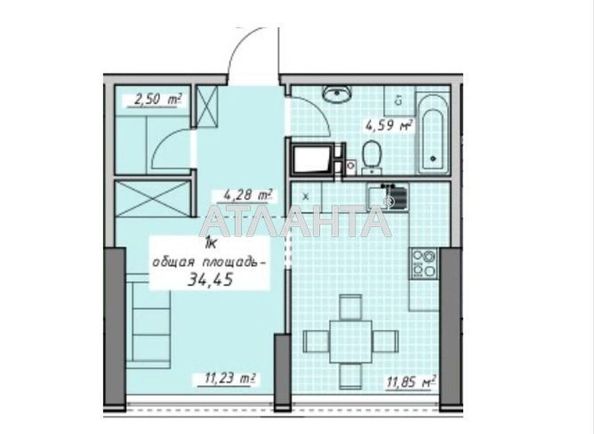 1-room apartment apartment by the address st. Kurortnyy per (area 34,5 m²) - Atlanta.ua - photo 7