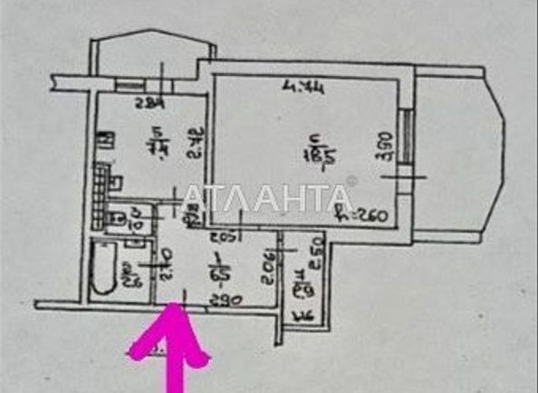 1-кімнатна квартира за адресою вул. Бочарова ген. (площа 44,7 м²) - Atlanta.ua - фото 13