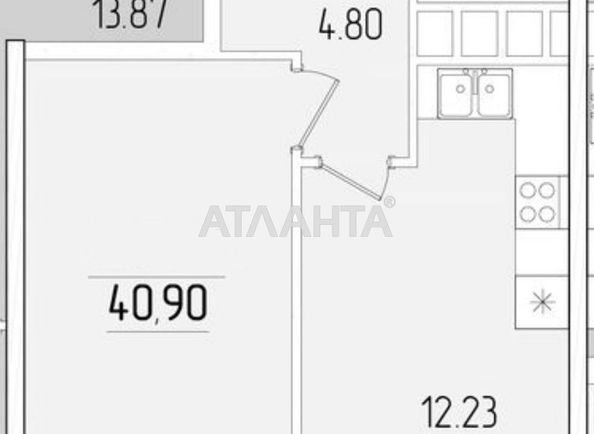 1-комнатная квартира по адресу ул. Краснова (площадь 41 м²) - Atlanta.ua - фото 6