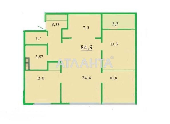 3-кімнатна квартира за адресою вул. Ломоносова (площа 85 м²) - Atlanta.ua - фото 17