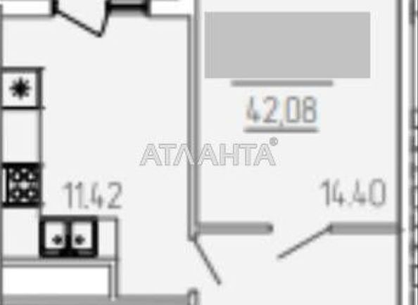 1-комнатная квартира по адресу ул. Краснова (площадь 42,1 м²) - Atlanta.ua