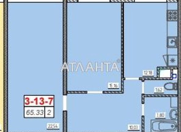 2-комнатная квартира по адресу ул. Жемчужная (площадь 65,3 м²) - Atlanta.ua