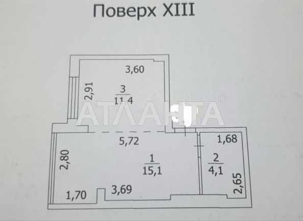 1-room apartment apartment by the address st. Nebesnoy Sotni pr Zhukova marsh pr Leninskoy iskry pr (area 31 m²) - Atlanta.ua - photo 11