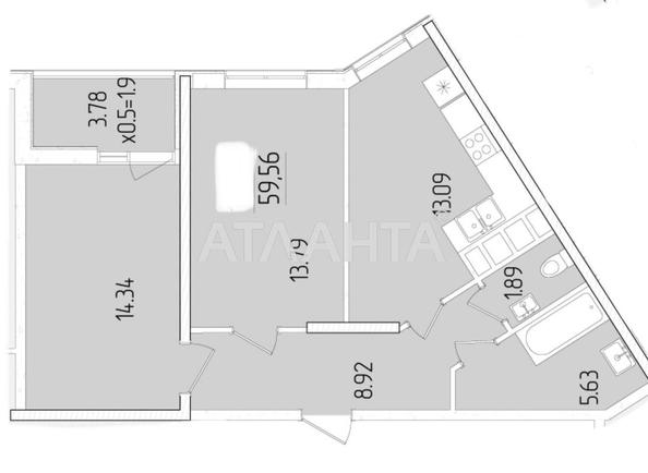 2-кімнатна квартира за адресою вул. Краснова (площа 60,1 м²) - Atlanta.ua - фото 2