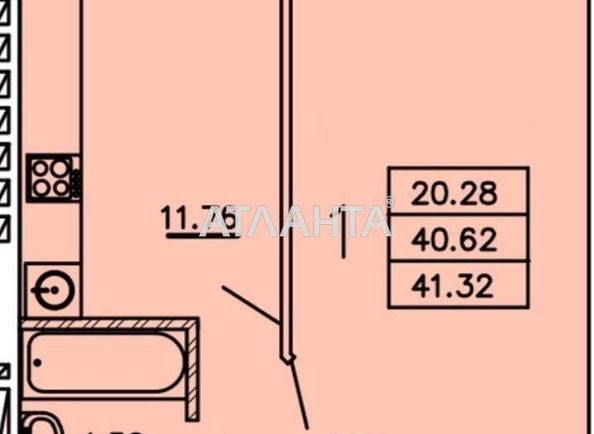 1-room apartment apartment by the address st. Dnepropetrovskaya dor (area 42,1 m²) - Atlanta.ua - photo 6