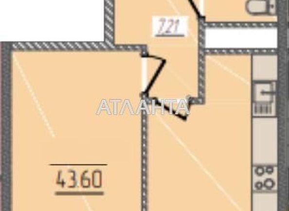 1-кімнатна квартира за адресою вул. Краснова (площа 43,6 м²) - Atlanta.ua - фото 2