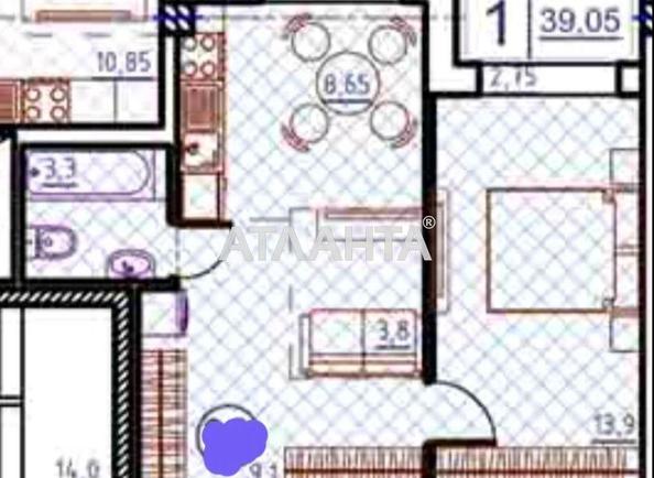 1-room apartment apartment by the address st. Geranevaya (area 39,1 m²) - Atlanta.ua - photo 9