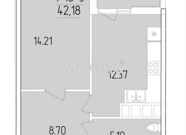 1-room apartment apartment by the address st. Krasnova (area 42,5 m²) - Atlanta.ua - photo 16