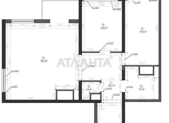 3-комнатная квартира по адресу Гагарина пр. (площадь 100 м²) - Atlanta.ua - фото 8