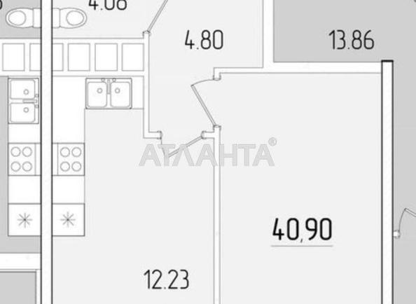 1-кімнатна квартира за адресою вул. Краснова (площа 40,9 м²) - Atlanta.ua