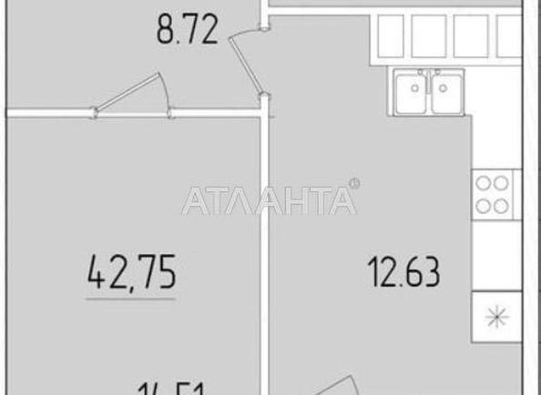 1-комнатная квартира по адресу ул. Краснова (площадь 42,2 м²) - Atlanta.ua - фото 7