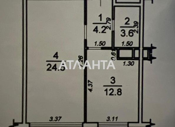 1-room apartment apartment by the address st. Zhemchuzhnaya (area 46 m²) - Atlanta.ua - photo 12