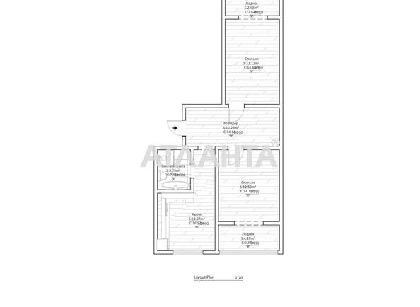 2-комнатная квартира по адресу ул. Трамвайная (площадь 60 м²) - Atlanta.ua - фото 28