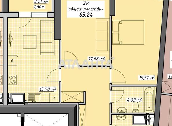 2-комнатная квартира по адресу Курортный пер. (площадь 63,9 м²) - Atlanta.ua