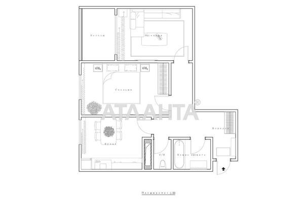 2-rooms apartment apartment by the address st. Krasnova (area 64,5 m²) - Atlanta.ua - photo 9