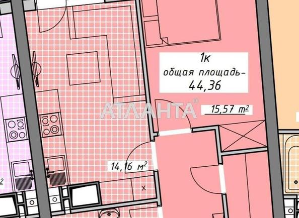 1-room apartment apartment by the address st. Kurortnyy per (area 44,4 m²) - Atlanta.ua - photo 3