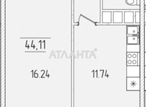 1-кімнатна квартира за адресою вул. Краснова (площа 44,1 м²) - Atlanta.ua - фото 5