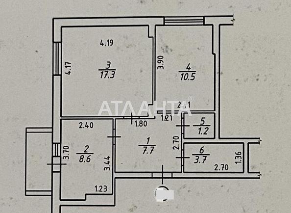 2-комнатная квартира по адресу ул. Проездная (площадь 50,7 м²) - Atlanta.ua - фото 3