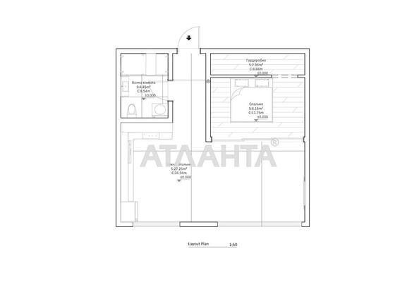 1-кімнатна квартира за адресою вул. Перлинна (площа 45 м²) - Atlanta.ua - фото 21