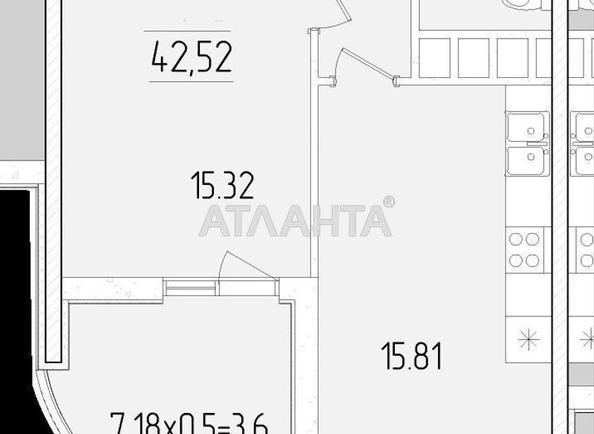 1-room apartment apartment by the address st. Krasnova (area 42,5 m²) - Atlanta.ua - photo 14