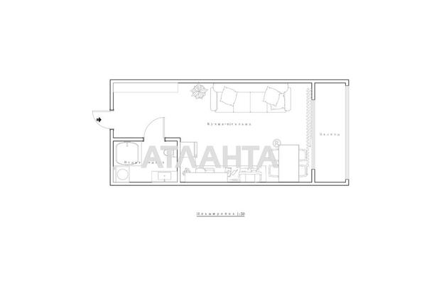 1-room apartment apartment by the address st. Pishonovskaya (area 25 m²) - Atlanta.ua - photo 12