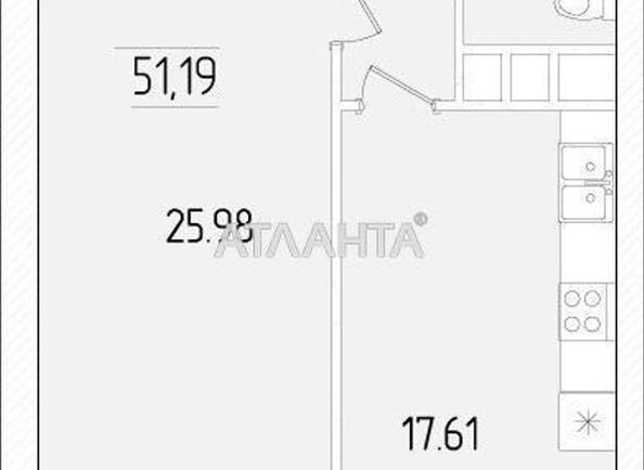 1-room apartment apartment by the address st. Krasnova (area 51,2 m²) - Atlanta.ua - photo 7