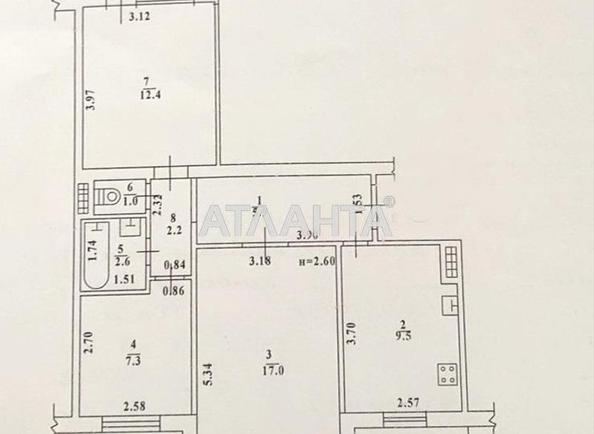 3-кімнатна квартира за адресою вул. Академіка Корольова (площа 61,9 м²) - Atlanta.ua - фото 9