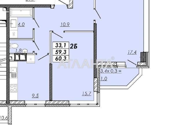 2-кімнатна квартира за адресою Овідіопольська дор. (площа 60,2 м²) - Atlanta.ua