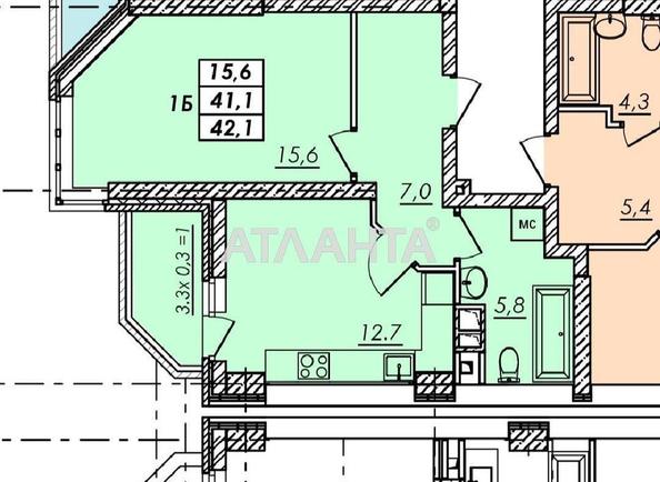 1-кімнатна квартира за адресою Овідіопольська дор. (площа 42,3 м²) - Atlanta.ua