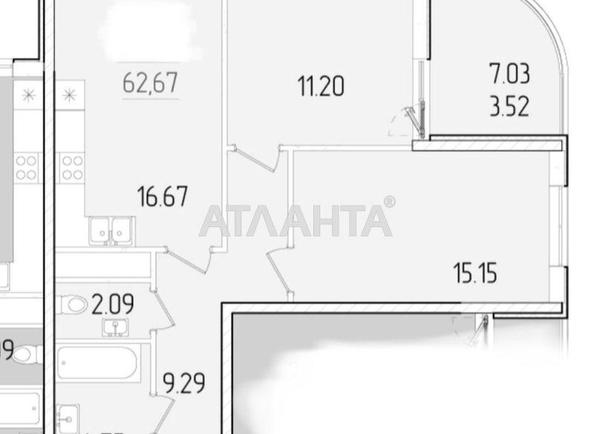 2-комнатная квартира по адресу ул. Краснова (площадь 63 м²) - Atlanta.ua - фото 3