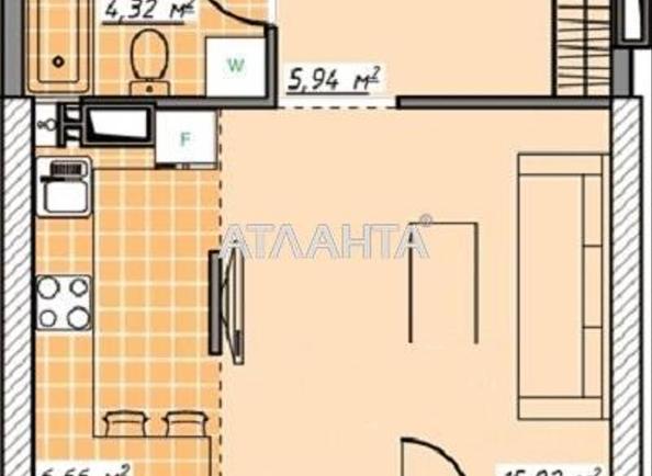 1-комнатная квартира по адресу Курортный пер. (площадь 35,5 м²) - Atlanta.ua - фото 11