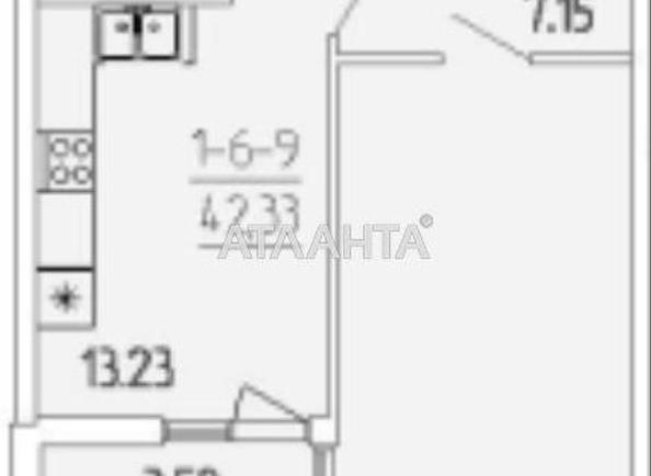 1-комнатная квартира по адресу ул. Краснова (площадь 42 м²) - Atlanta.ua - фото 11