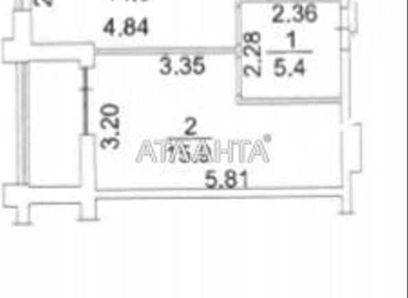 1-кімнатна квартира за адресою вул. Франка Івана (площа 43,3 м²) - Atlanta.ua - фото 2