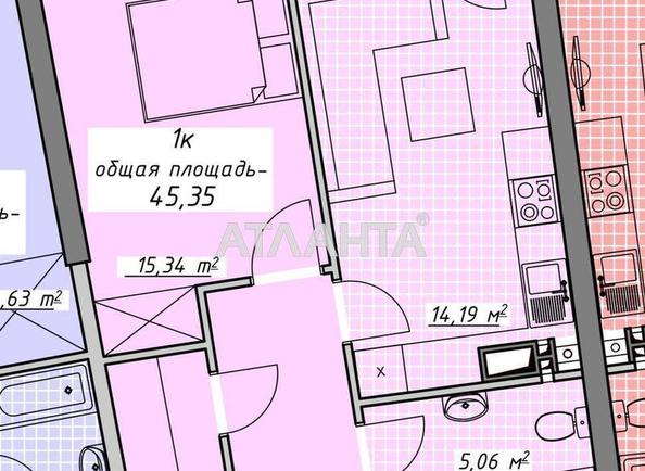 1-комнатная квартира по адресу Курортный пер. (площадь 45,6 м²) - фото 15 1-комнатная квартира по адресу Курортный пер. (площадь 45,6 м²) - Atlanta.ua - фото 15