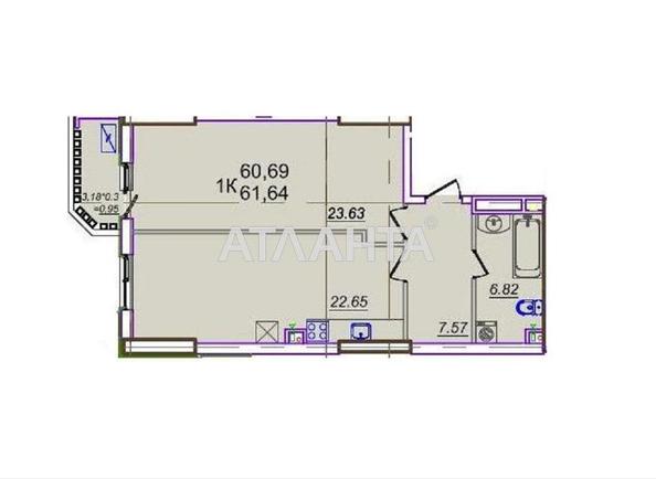 1-room apartment apartment by the address st. Genuezskaya (area 60,6 m²) - Atlanta.ua - photo 6
