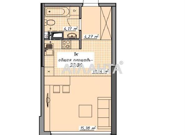 1-кімнатна квартира за адресою Курортний пров. (площа 33,9 м²) - Atlanta.ua - фото 8