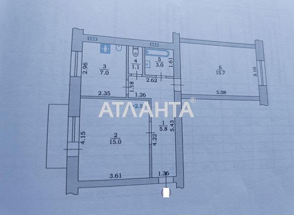 2-комнатная квартира по адресу ул. Энтузиастов (площадь 51,7 м²) - Atlanta.ua - фото 4