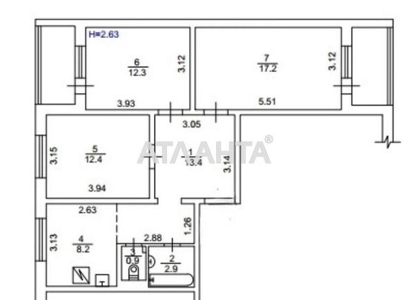 3-rooms apartment apartment by the address st. Evropeyskogo Soyuza prospprosp Pravdy (area 75,6 m²) - Atlanta.ua - photo 22
